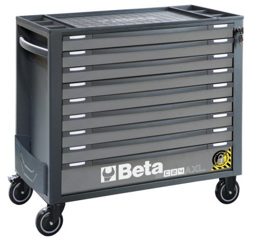 Beta RSC24AXL/9-A 9 fiókos szerszámkocsi borulásgátló rendszerrel, hosszú modell ÜRES antracit