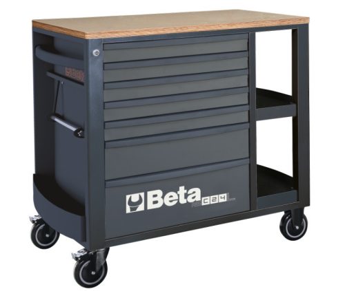 Beta RSC24L/7-A 7 fiókos szerszámkocsi oldalpolccal ÜRES antracit