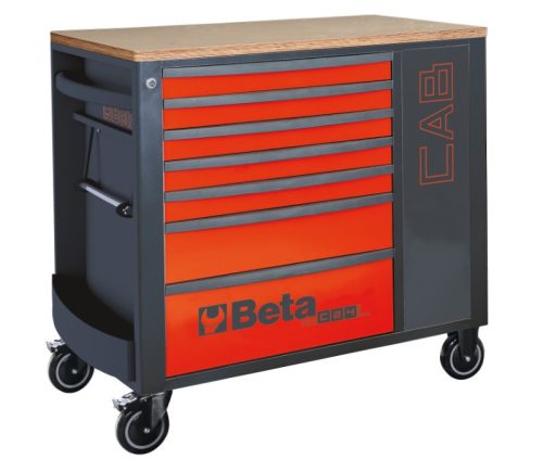 Beta RSC24L-CAB/R  7 fiókos szerszámkocsi szerszámszekrénnyel ÜRES piros