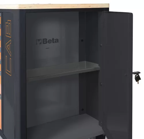 Beta RSC24L-CAB/R  7 fiókos szerszámkocsi szerszámszekrénnyel ÜRES piros