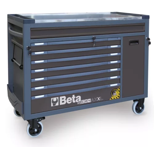 Beta RSC24AXXL-O 8 fiókos szerszámkocsi fa munkalappal és borulásgátló rendszerrel, hosszú modell