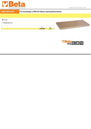 Beta 2400 RSC24/PL Fa munkalap a Beta RSC24 szerszámkocsihoz