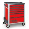 Beta BW 2400S-R7/E-M 7 fiókos szerszámkocsi 309 darabos szerszámkészlettel piros