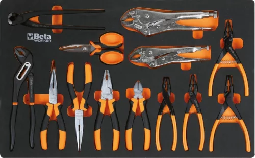 Beta BW 2400S-O8/E-L 8 fiókos szerszámkocsi 398 darabos szerszámkészlettel narancs