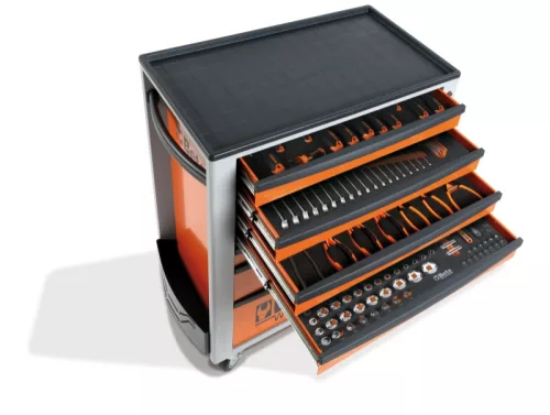 Beta BW 2400S-R7/E-S Worker 7 fiókos szerszámkocsi 240 darabos szerszámkészlettel