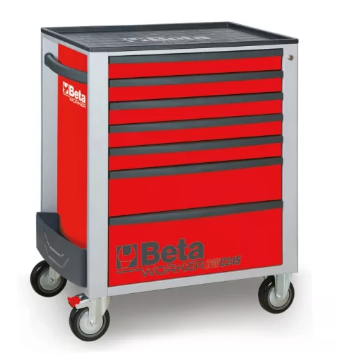 Beta BW 2400S-R7/E-M Worker 7 fiókos szerszámkocsi 309 darabos szerszámkészlettel