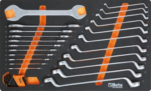 Beta BW 2400S-O8/E-L Worker 8 fiókos szerszámkocsi 398 darabos szerszámkészlettel