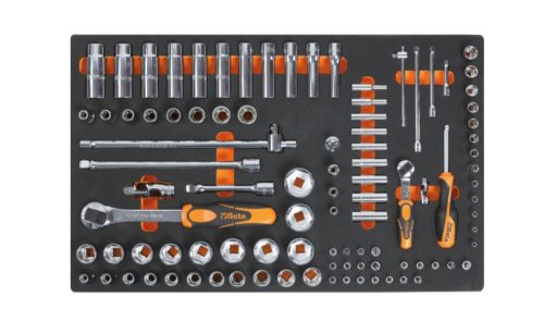 Beta M100 Habszivacs tálca 1/4" és 1/2"-os dugókulcskészlettel