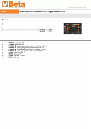 Beta M284 Habszivacs tálca reszelőkkel és vágószerszámokkal