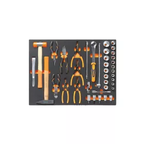   Beta MB39 Hőformázott tálca 1/2” dugókulcsokkal, laposfogókkal és beütő szerszámokkal