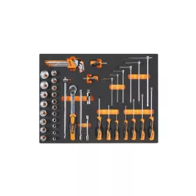   Beta MB47 Habszivacs tálca csavarhúzókkal, 1/2"-os dugókészlettel