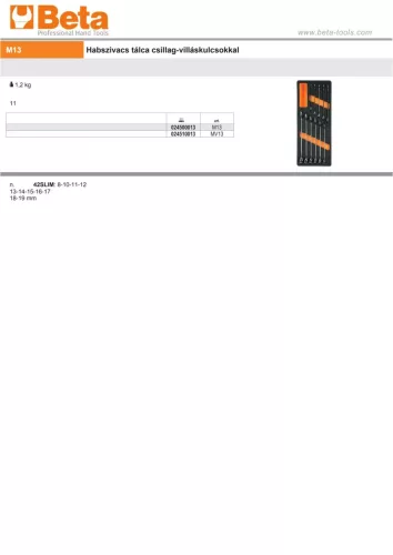 Beta MV13 Habszivacs tálca ÜRES