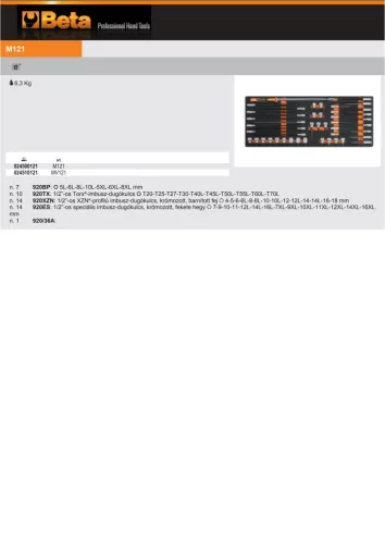 Beta MV121 Habszivacs tálca ÜRES