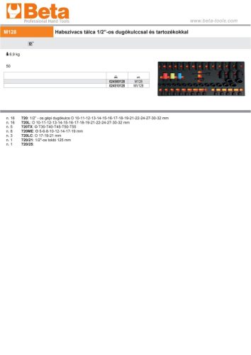 Beta MV128 Habszivacs tálca ÜRES