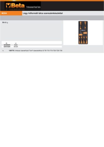 Beta MV204 Habszivacs tálca ÜRES