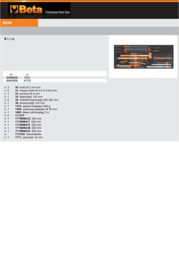 Beta MV230 Habszivacs tálca ÜRES