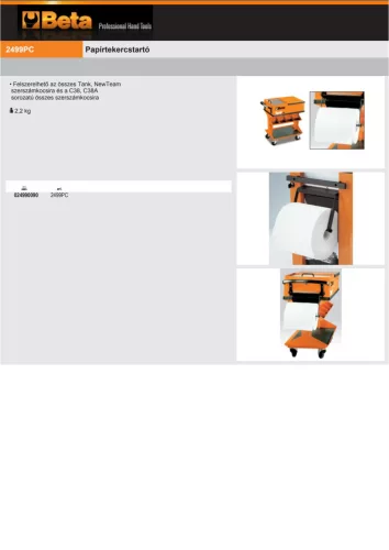 Beta 2499PC Papírtekercstartó ÜRES