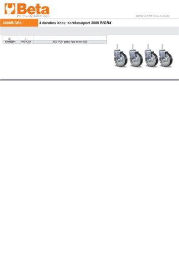 Beta 3009R/GR4 4 darabos kocsi kerékcsoport 3009 R/GR4