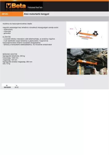 Beta 3012C Alsó motortartó kengyel