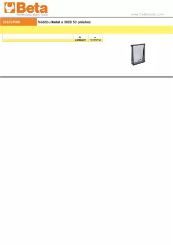 Beta 3028SP/50 Védőburkolat a Beta 3028 50 préshez