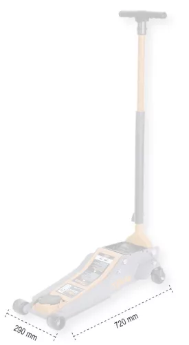Beta 3029/2T  2 tonnás, 4 kerekes alacsony profilú hidraulikus emelő
