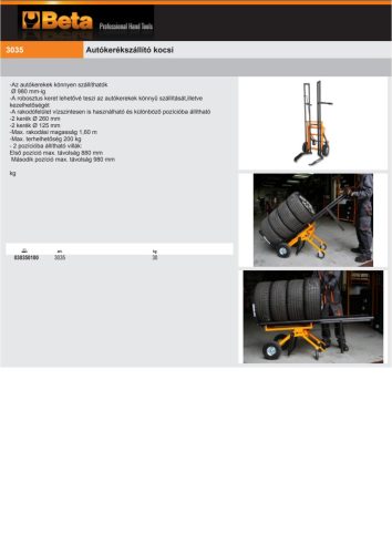 Beta 3035 ​Autókerékszállító kocsi