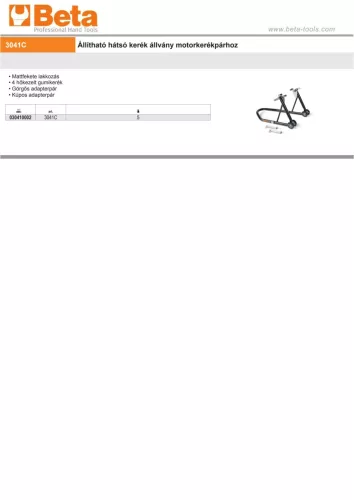 Beta 3041C Állítható első kerék állvány motorkerékpárhoz