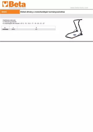 Beta 3042C Elülső állvány a motorkerékpár kormánycsövéhez