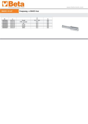 Beta 3043C/43 Csapszeg  a 3043C-hoz 42,5mm