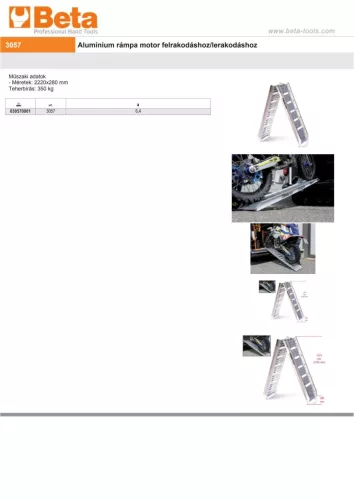 Beta 3057 Alumínium rámpa motor felrakodáshoz/lerakodáshoz