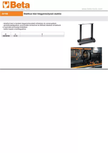 Beta 3070B Statikus kézi kiegyensúlyozó eszköz