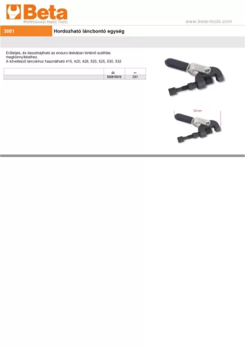 Beta 3081 Hordozható láncbontó egység