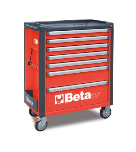 Beta C37/7-R 7 fiókos szerszámkocsi ÜRES piros