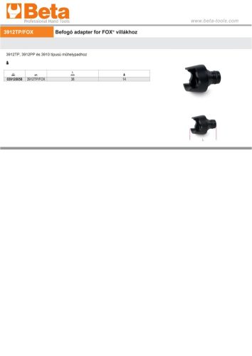 Beta 3912TP/FOX Befogó adapter for FOX® villákhoz