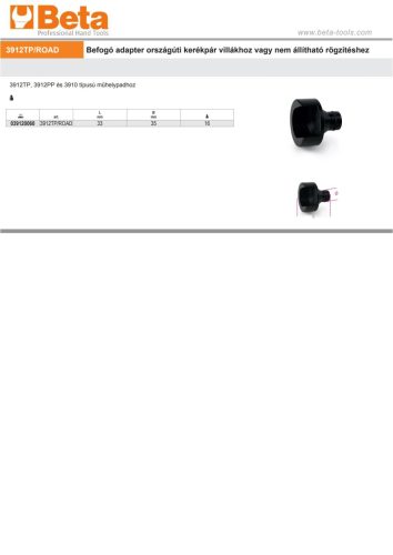 Beta 3912TP/ROAD Befogó adapter országúti kerékpár villákhoz vagy nem állítható rögzítéshez