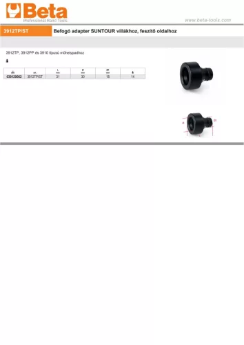 Beta 3912TP/ST Befogó adapter SUNTOUR villákhoz, feszítő oldalhoz