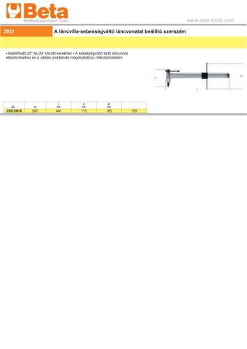 Beta 3921  Váltótartófül egyengető