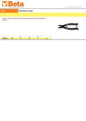 Beta 3937 Patentszem fogó