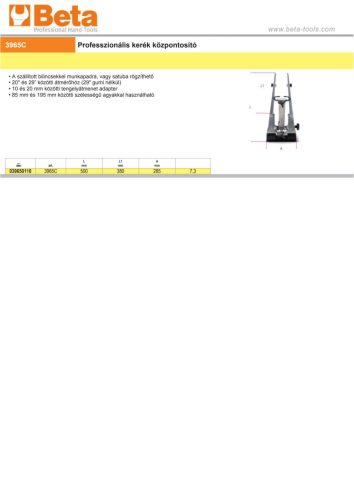 Beta 3965C Professzionális centírozó állvány