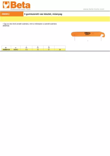 Beta 3969K3  Gumileszedő, 3 db, műanyag
