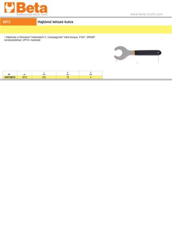 Beta 3972 Középrész kiszedő