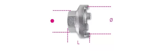 Beta 3984/1 4 körmös BMX szabadonfutó leszedő, nikkelezett