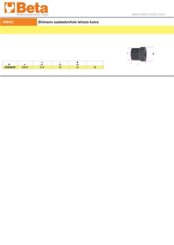 Beta 3984/2 Shimano szabadonfutó leszedő