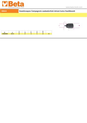 Beta 3984/4 Campagnolo szabadonfutó leszedő, vezetőcsapos