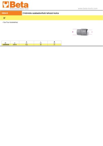 Beta 3984/5 2 körmös szabadonfutó leszedő, Suntour agyakhoz