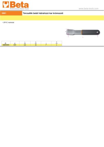 Beta 3991 Tárcsafék betét hátranyomó szerszám