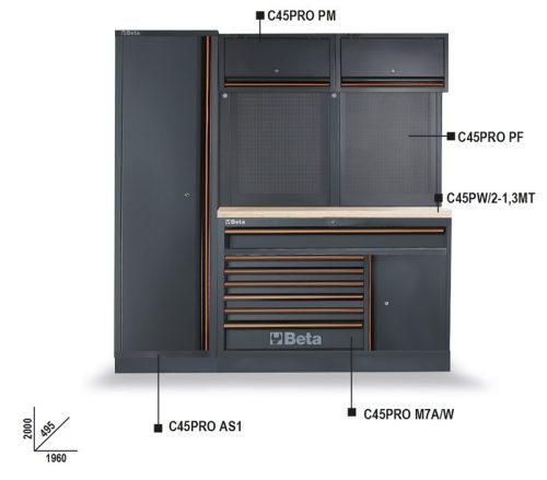 Beta C45PRO/EW műhelyberendezés összeállítás