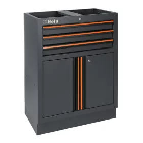   Beta C45PRO M3A 3 fiókos, 2 ajtós rögzített modul a Beta C45PRO műhelyberendezés összeállításhoz ÜRES