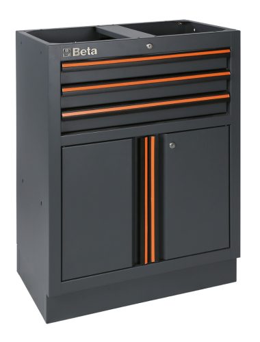 Beta C45PRO M3A 3 fiókos, 2 ajtós rögzített modul a Beta C45PRO műhelyberendezés összeállításhoz ÜRES