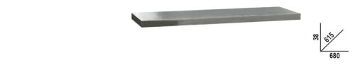 Beta C45PRO 2.0 PXE/1-0,7MT C45PRO 2.0 rozsdamentes acéllal fedett MDF munkalap, 680 mm x 615 mm